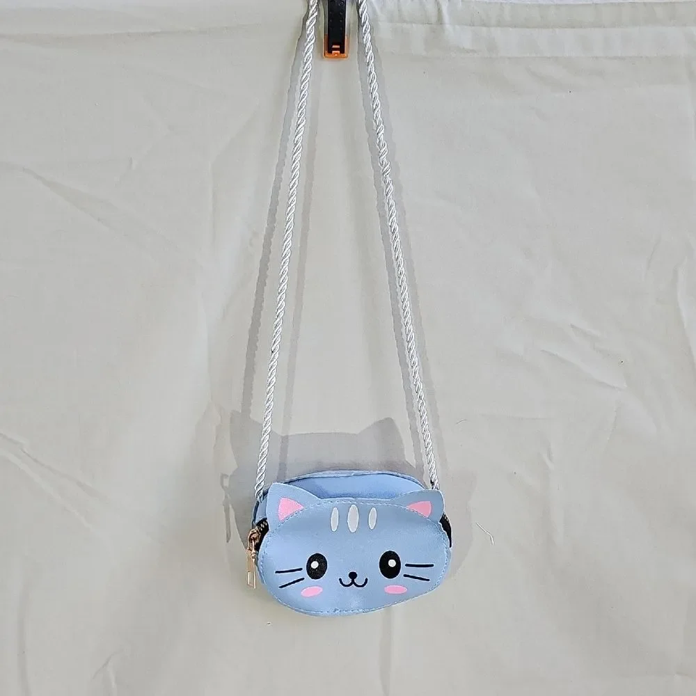 Kids Blue Cat Face Crossbody Bag - Unbranded (0045)